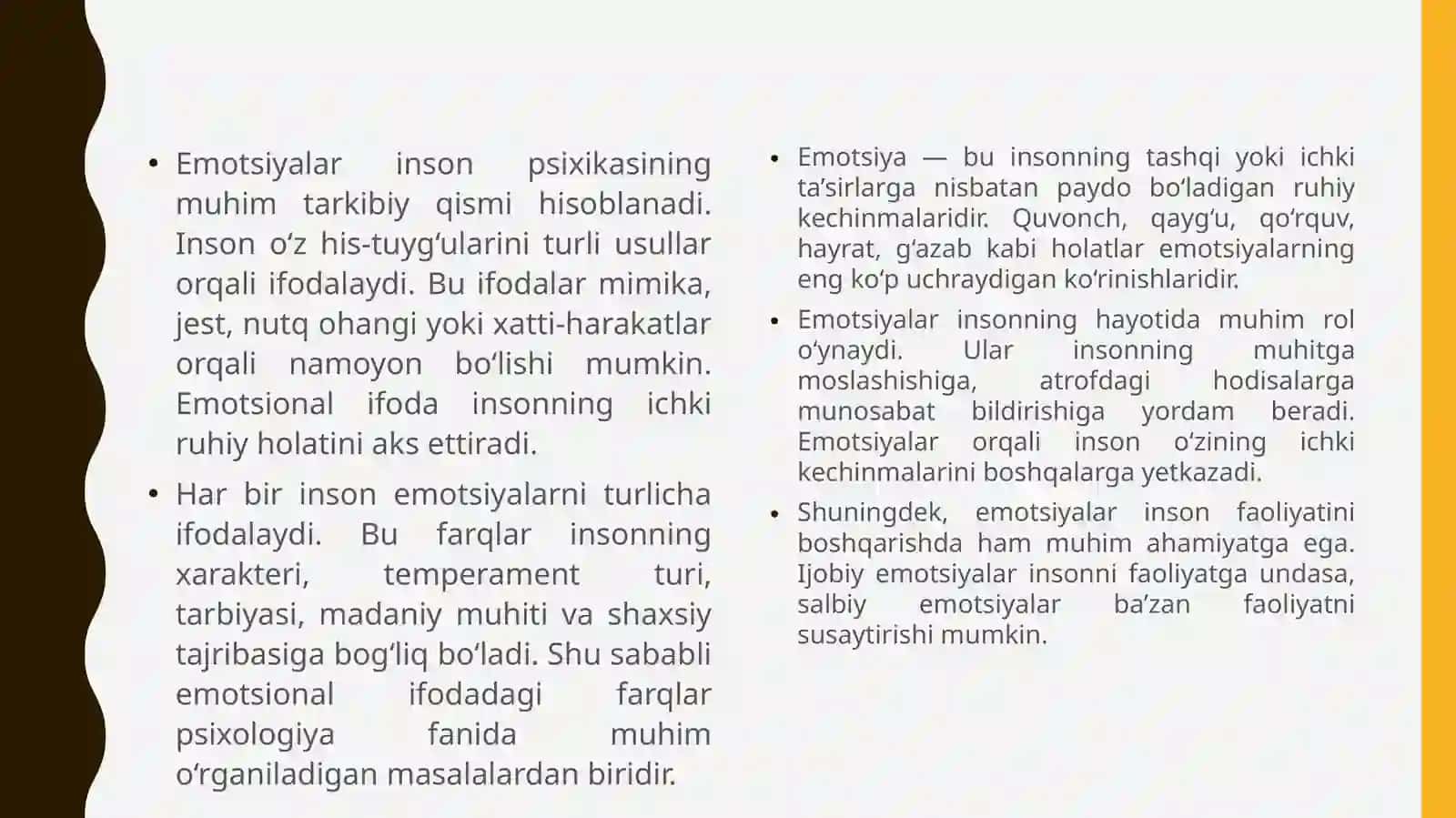 Emotsional ifodadagi farqlar ,motivatsion farqlar.shaxs indivudalligi, qobiliyat farqlari 3