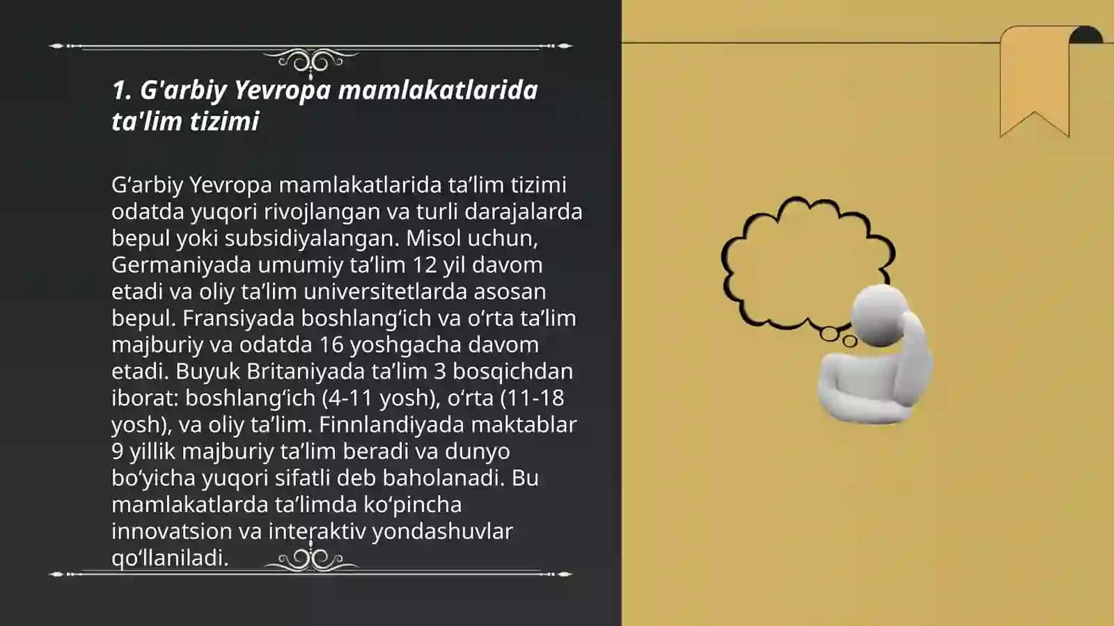 Gʼarbiy Yevropa mamlakatlarida ta'lim tarbiya 3