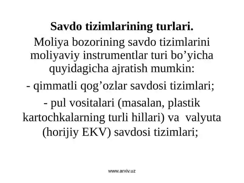 Moliya bozorlarining iqtisodiyotdagi ro’li 3