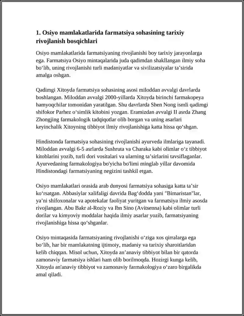 OSIYO MAMLAKATLARIDA FARMATSIYANI RIVOJLANISH O’ZIGA XOSLIGI 3