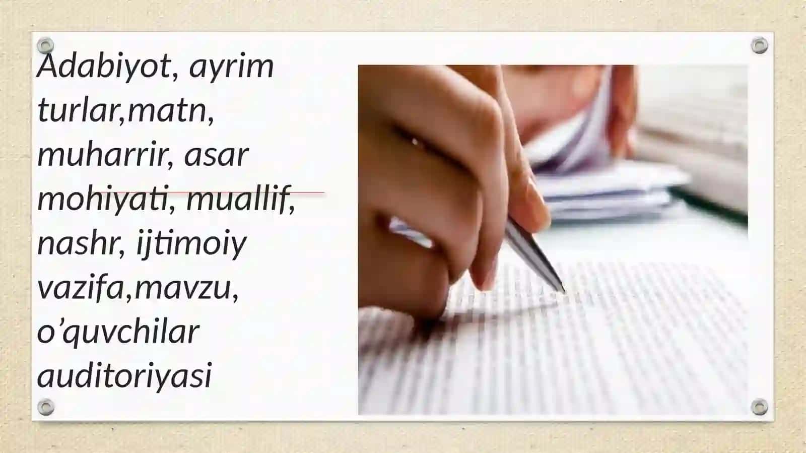Adabiyot ayrim turlari tahriri 3
