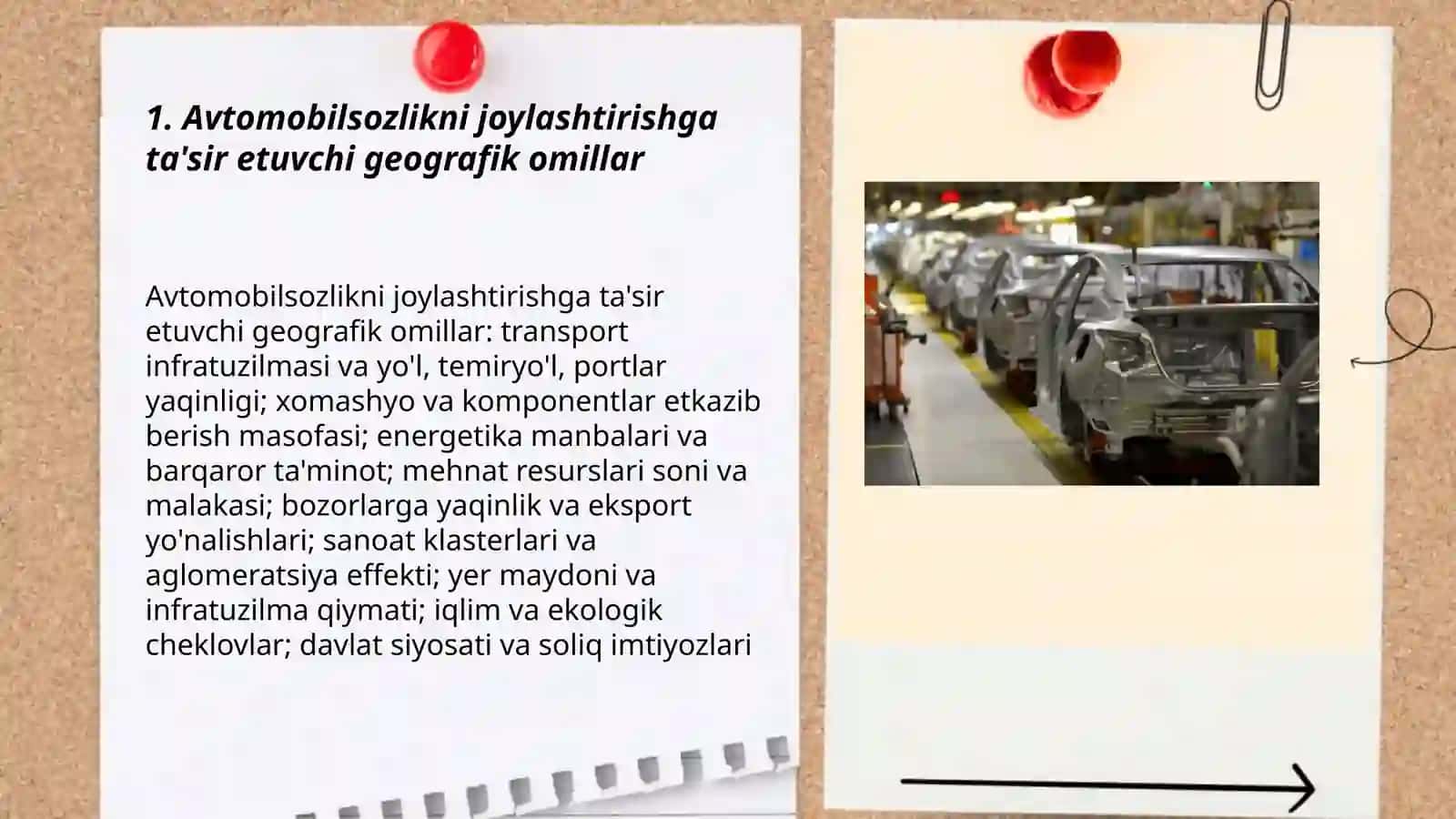 Avtomobilsozlikni joylashtirishga ta'sir etuvchi geografik omillar 3