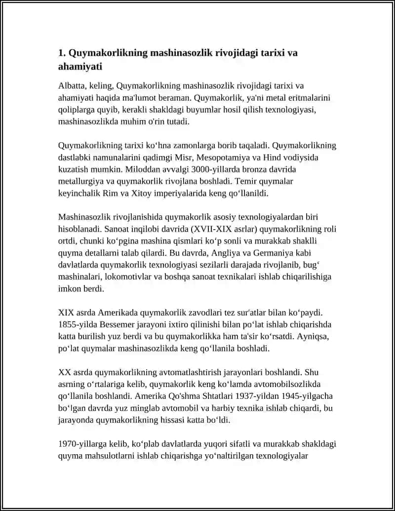 QUYMAKORLIKNING MASHINASOZLIKDAGI OʻRNI 3