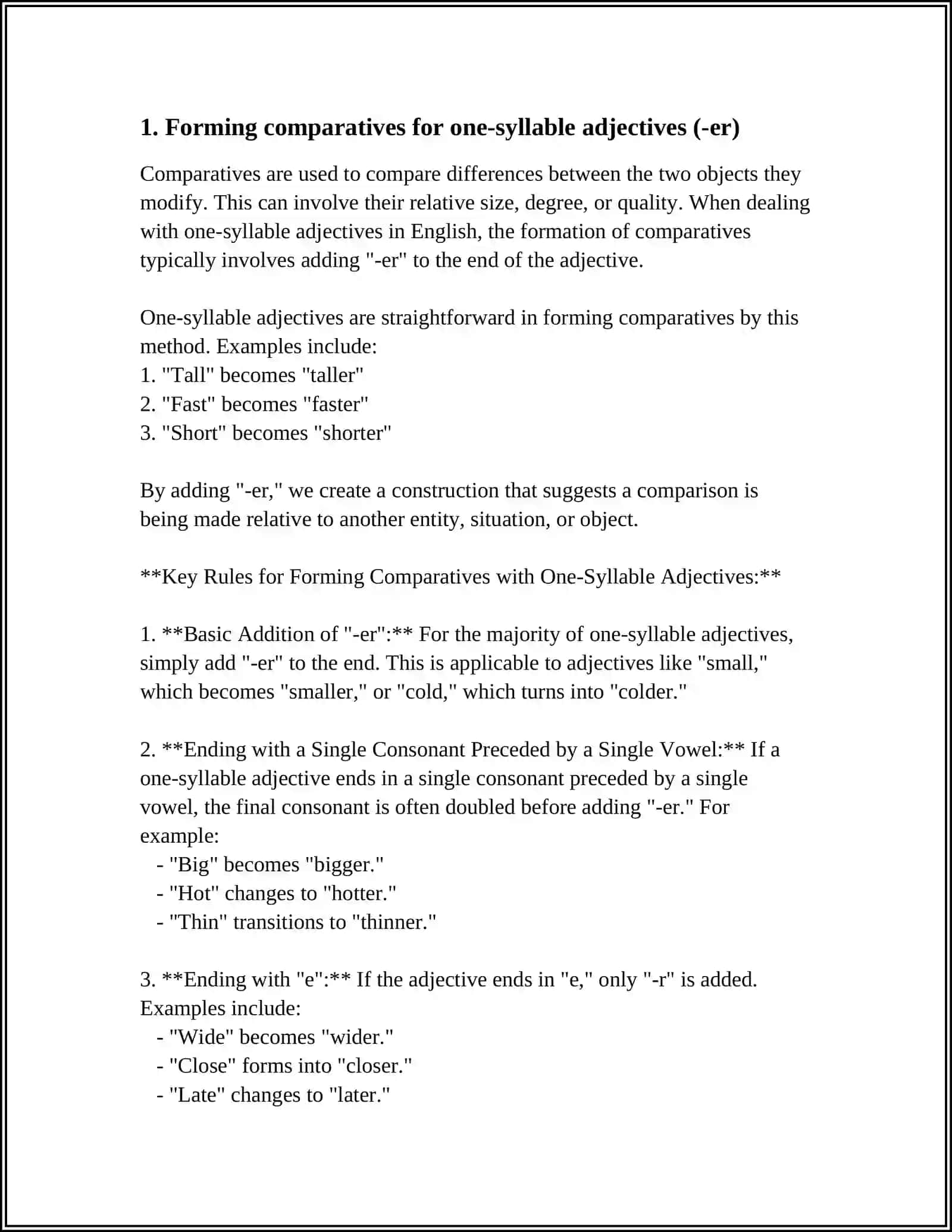 COMPARATIVES & SUPERLATIVES (BIGGER, THE MOST BEAUTIFUL) 3