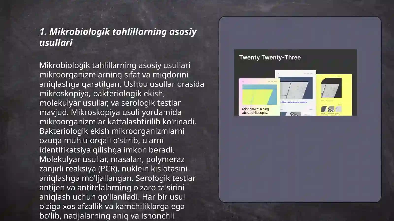 Oziq ovqat mahsulotlarini analiz qilish metodlari 3