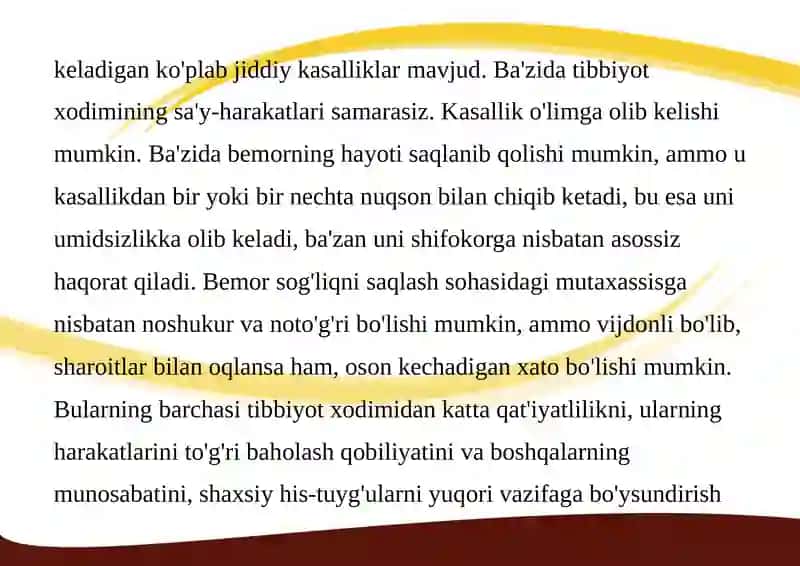 Tibbiyot kasbiga kirish slayd 3