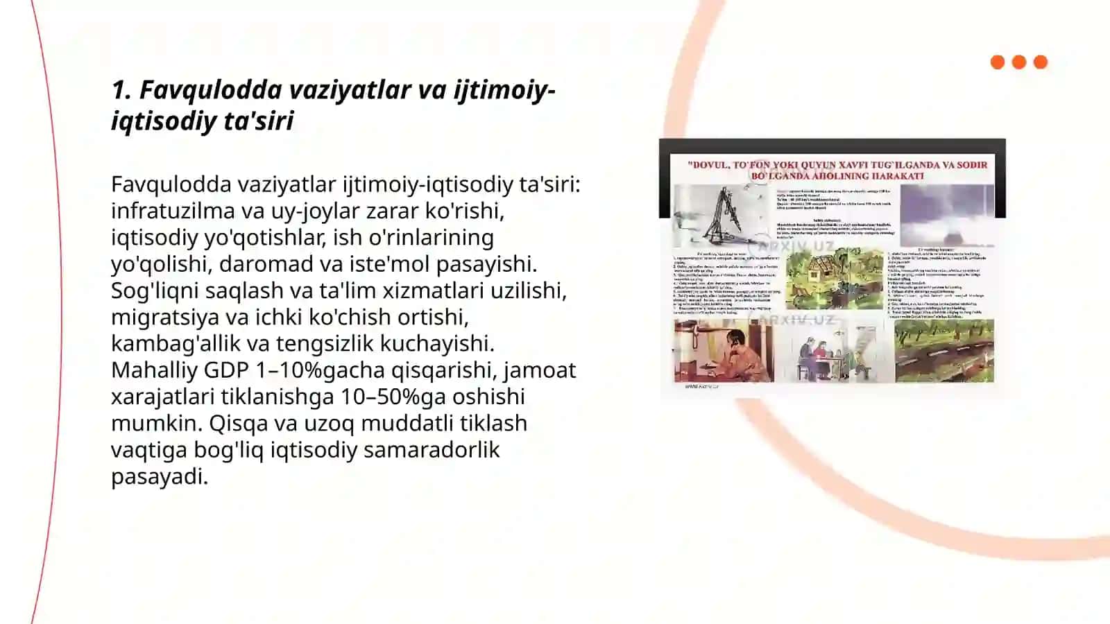 Favqulodda vaziyat, falokatli hodisalarning ijtimoiy oqibatlari 3