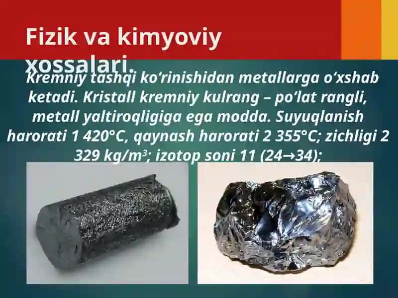 Kremniyning xossalari 3