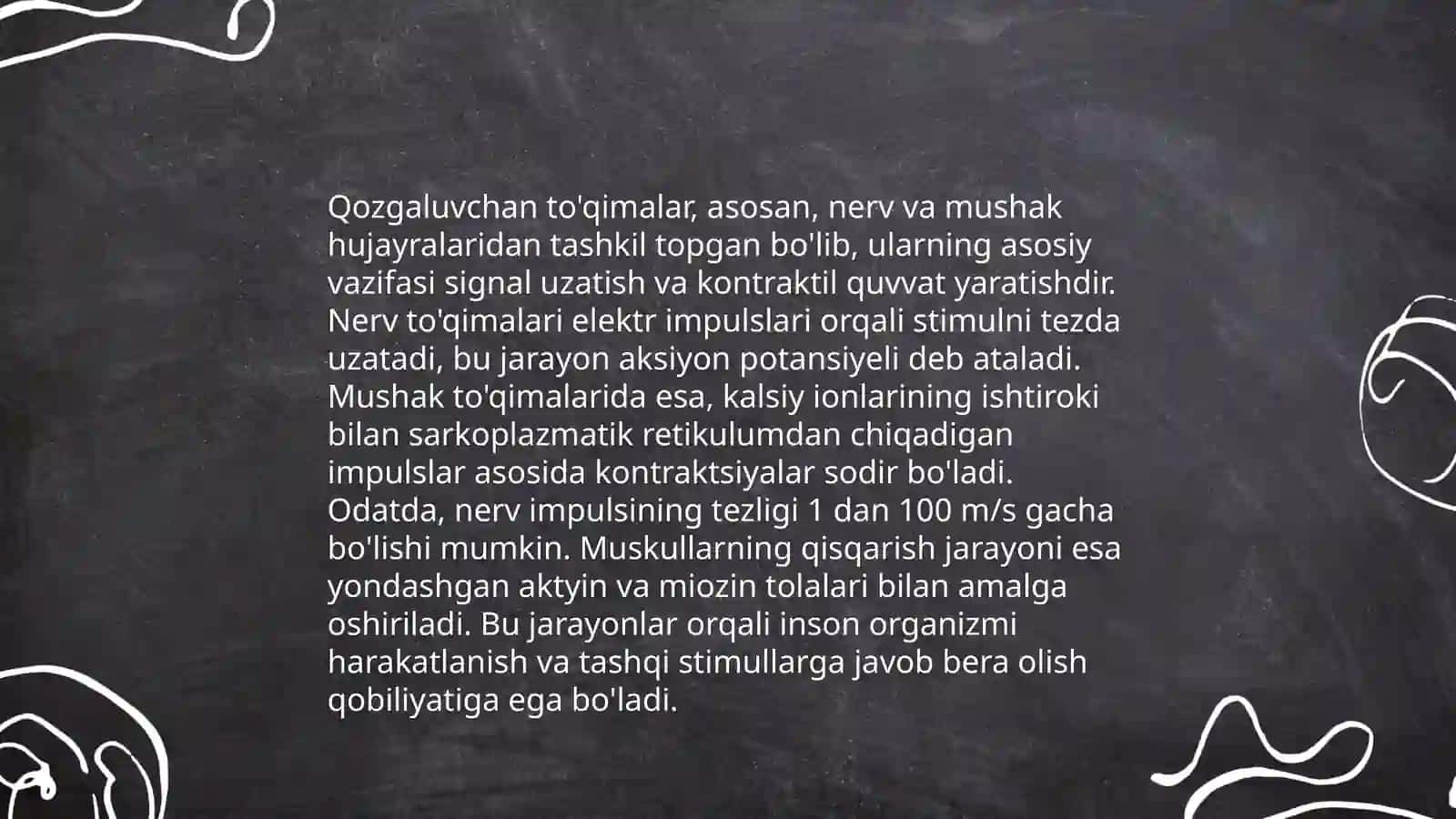 Qozgaluvchan toqimalar fiziologiyasi 3