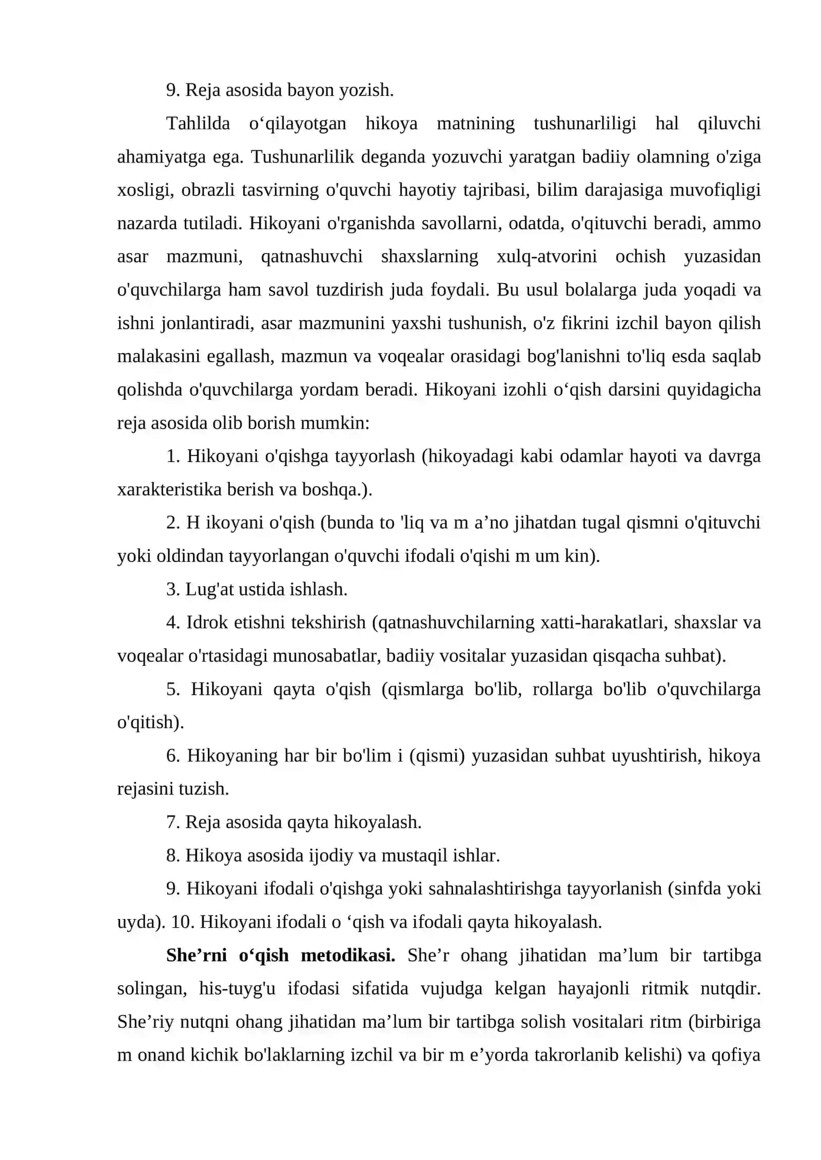 HIKOYA JANRIDAGI ASARNI O‘QITISH MЕTODIKASI 3