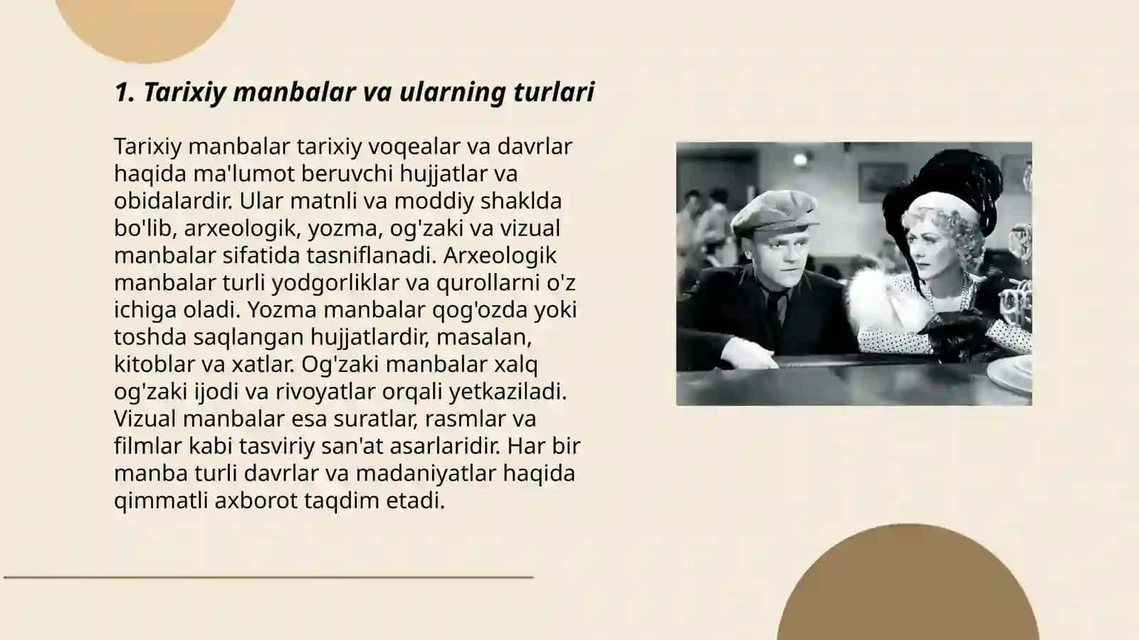 Tarixiy manbalar va ularning turlari 3