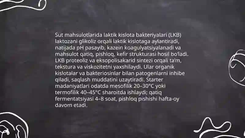 Mikroorganizmlarning oziq-ovqat mahsulotlari ishlab chiqarishdagi roli 3