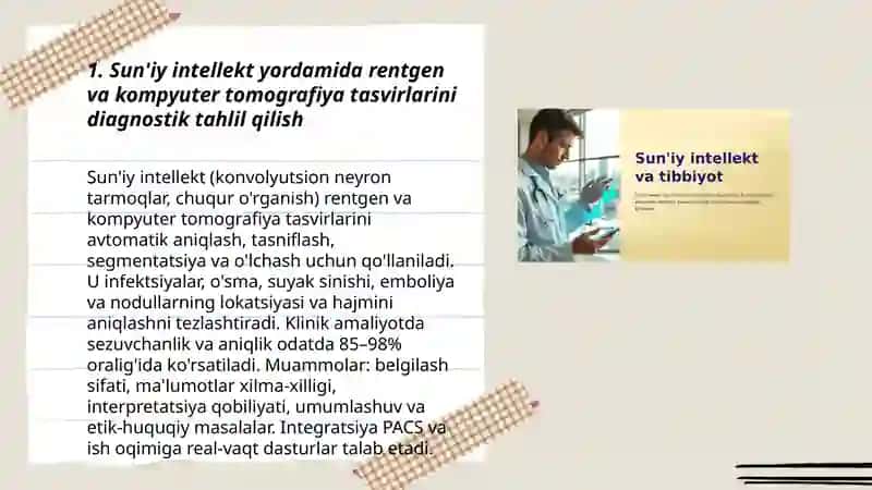 Tibbiy diagnostikada suniy intellektdan foydalanish 3