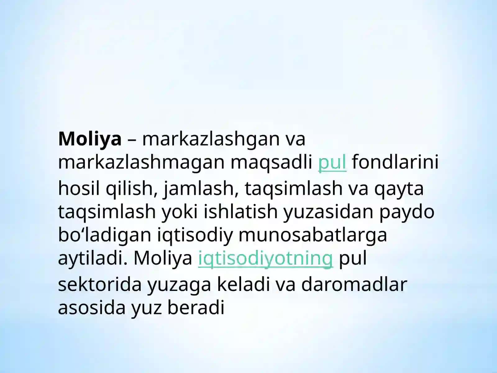 Molyaning funksiyalari va o’ziga xosligi 3