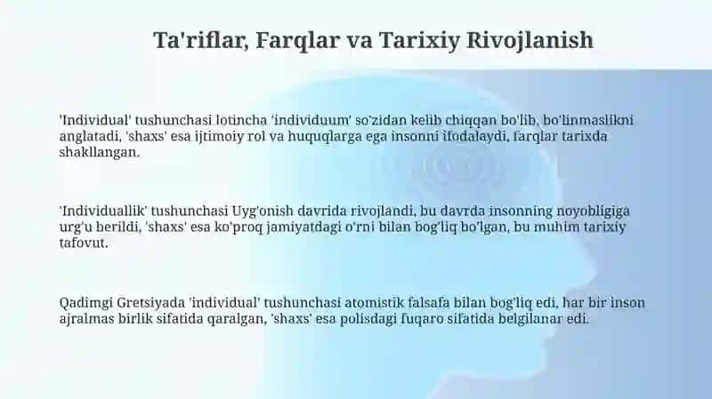 Individ, shaxs, individuallik tushunchalari 3