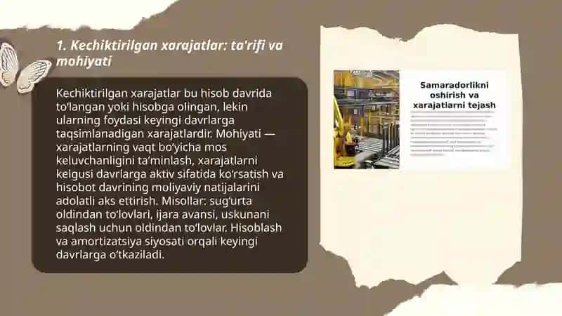 Kechiktirilgan xarajatlarni hisobga olish 3