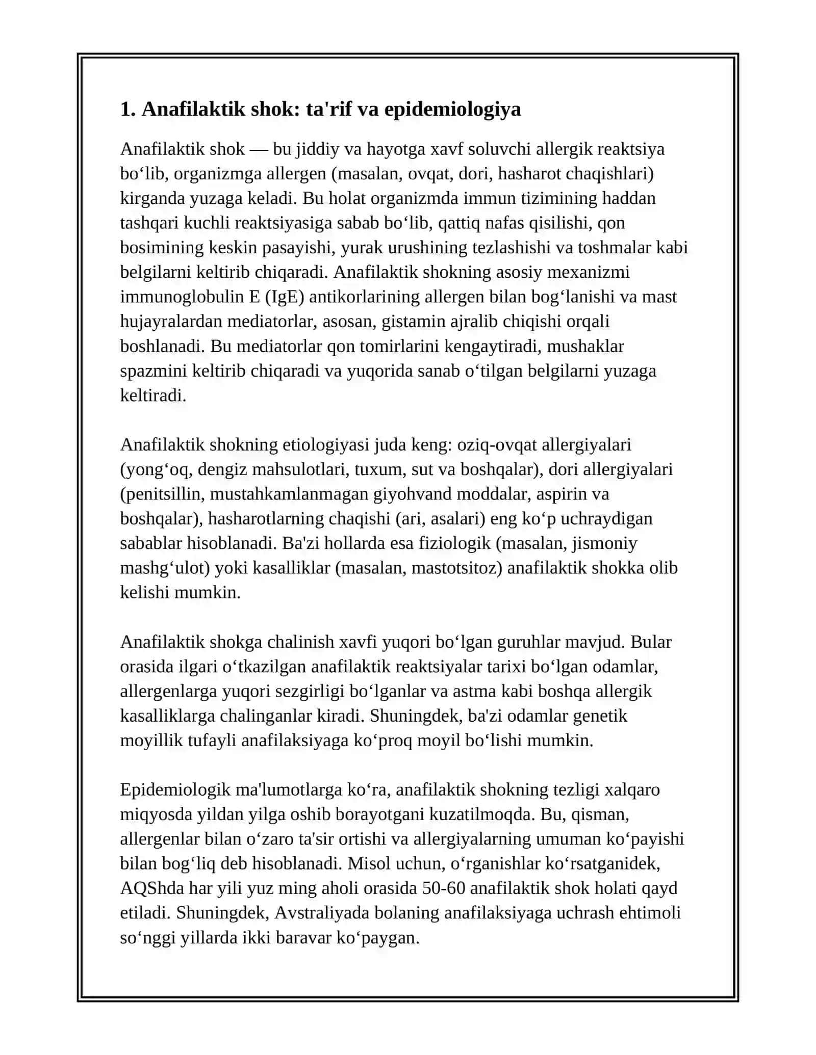 ANAFILAKTIK SHOK VA UNI DAVOLASH 3