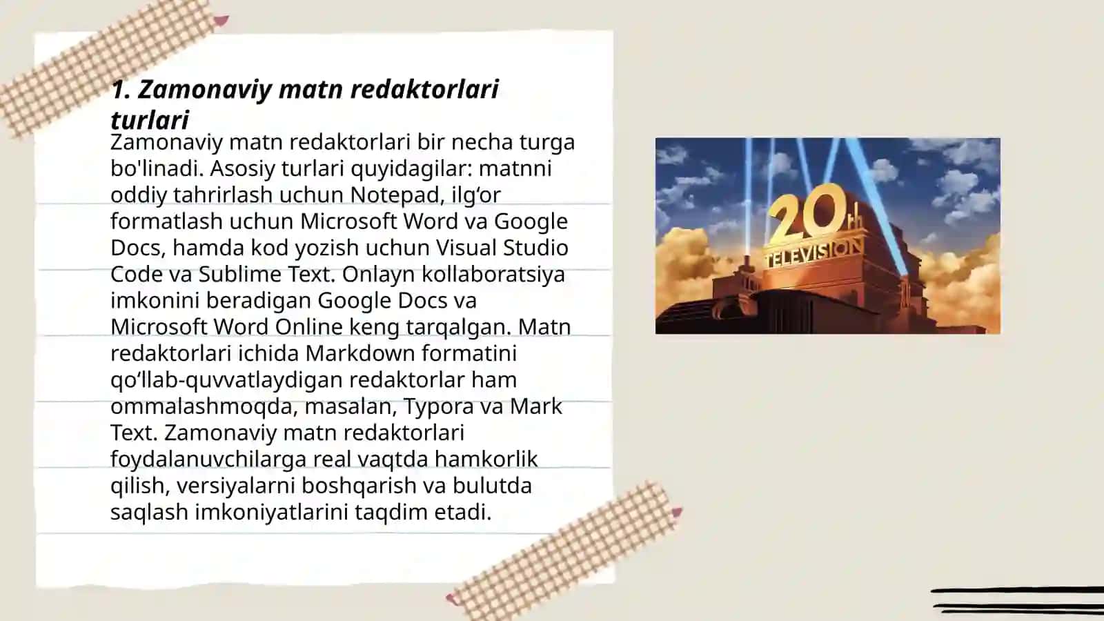 Zamonaviy matn redaktorlari 3