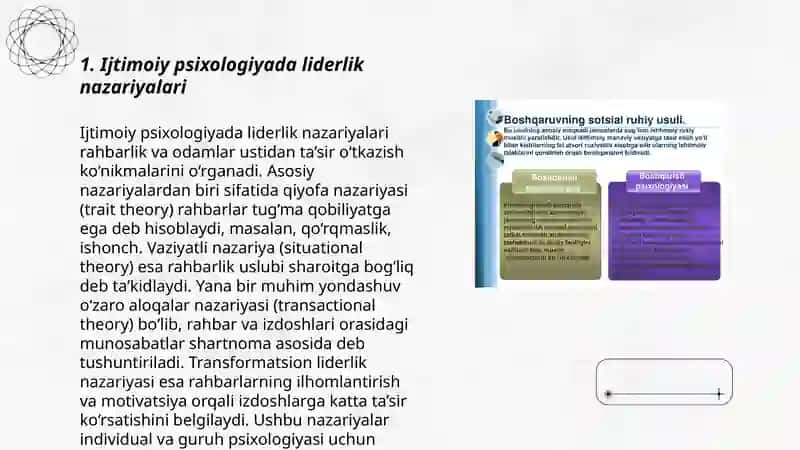 Ijtimoiy psixologiyada liderlik va boshqaruv hamda shaxs muammosi va fanning tatbiqiy sohalari 3