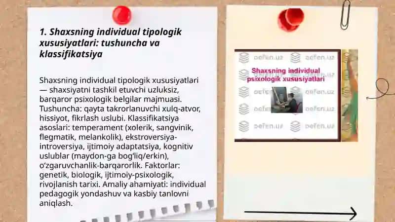 Shaxsning individual tipologik xususiyatlari: tushuncha va klassifikatsiya 3