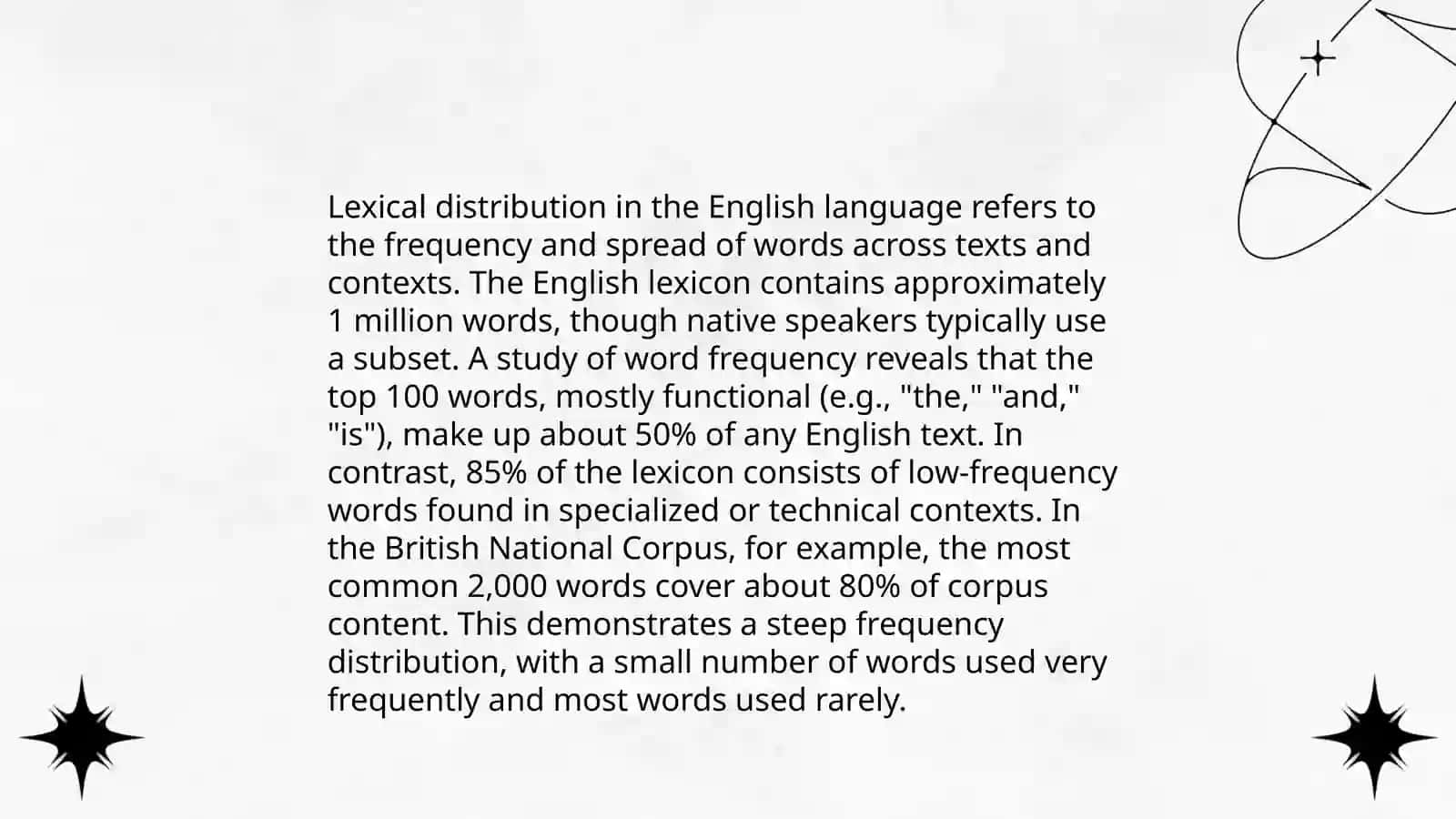 The proportion of words in the text 3