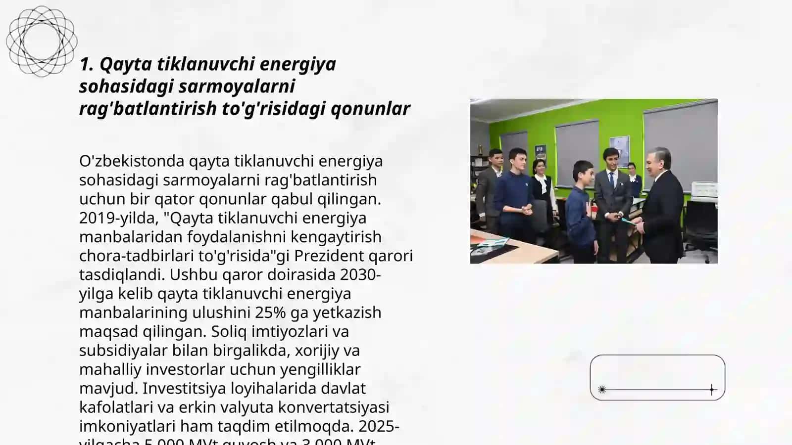 Qayta tiklanuvchi energiyaga xususiy sarmoyalarni jalb qilishning huquqiy mexanizmlari 3