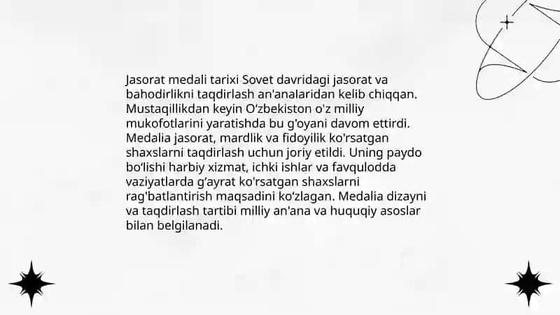 Jasorat medali haqida 3