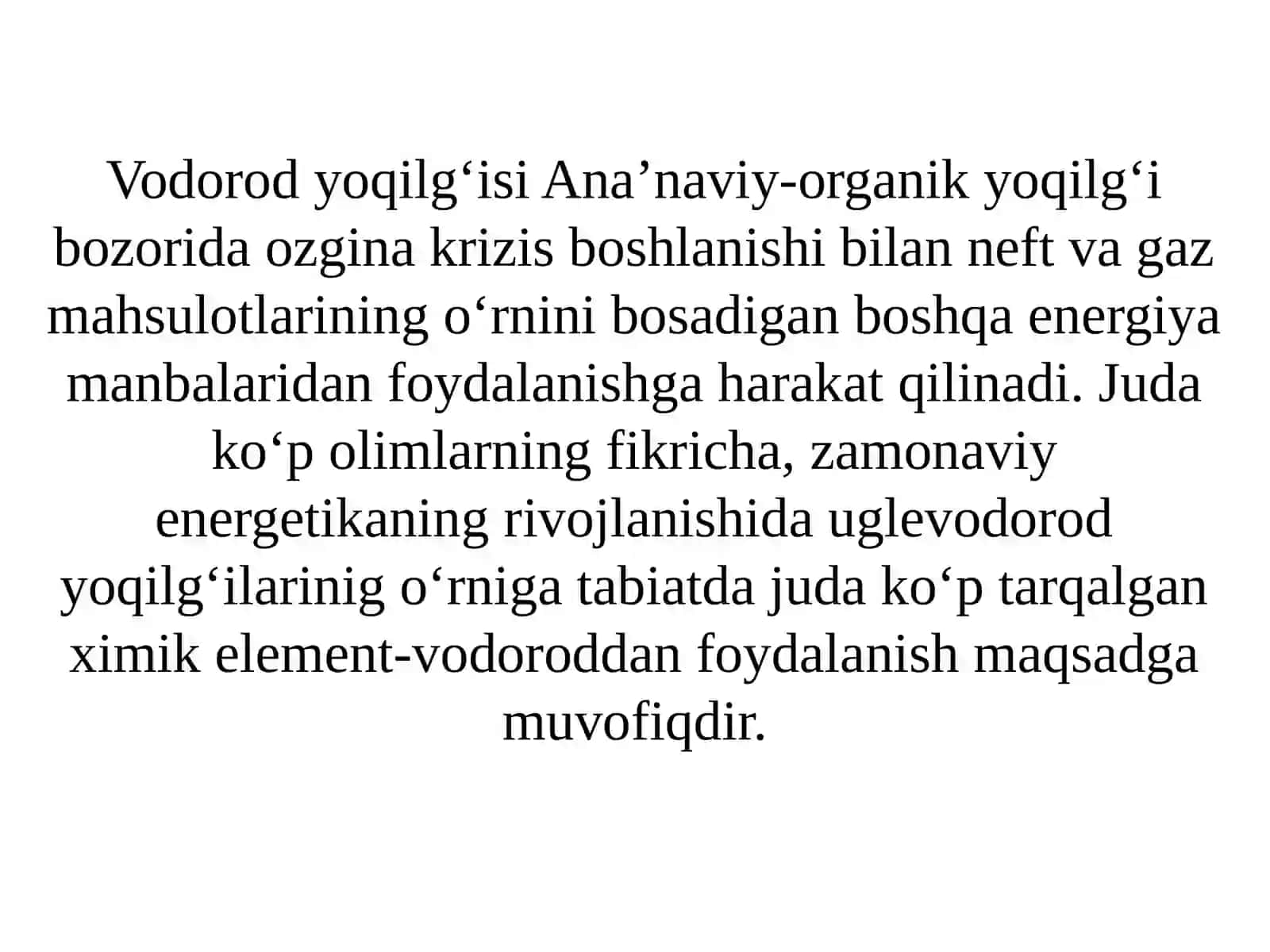 Vodorod yoqilg‘isi va shahar chiqindilardan energiya olish 3