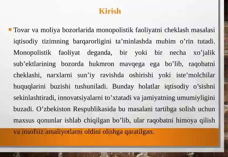 Tovar va moliya bozorlari (Tibbiyot) 3