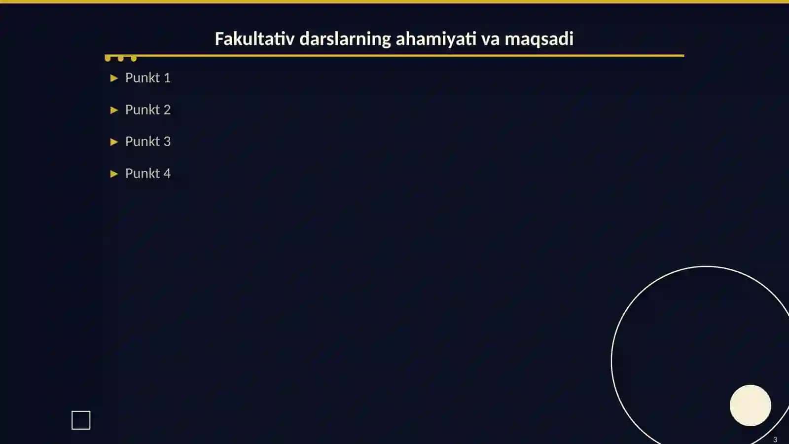 Fakultativ darslarni tashkil etish 3