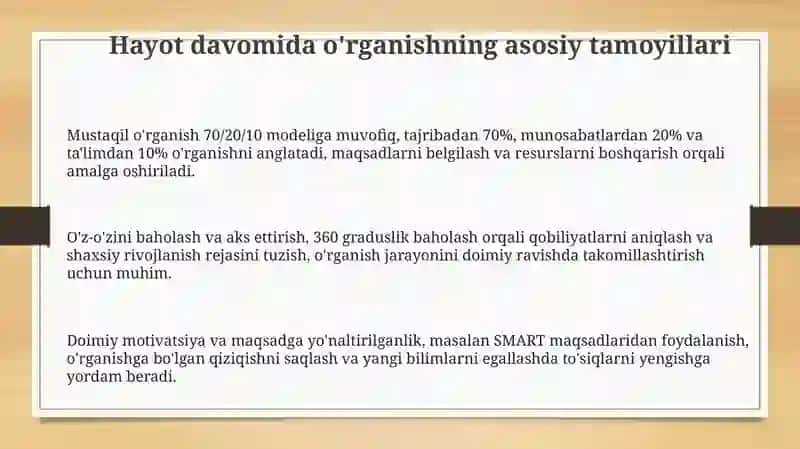 Uzluksiz taʼlim tamoyillari va global tendensiyalar 3