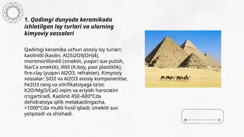 Qadimgi dunyo amaliy kimyosi,Keramika va chinni buyumlar tayyorlash 3