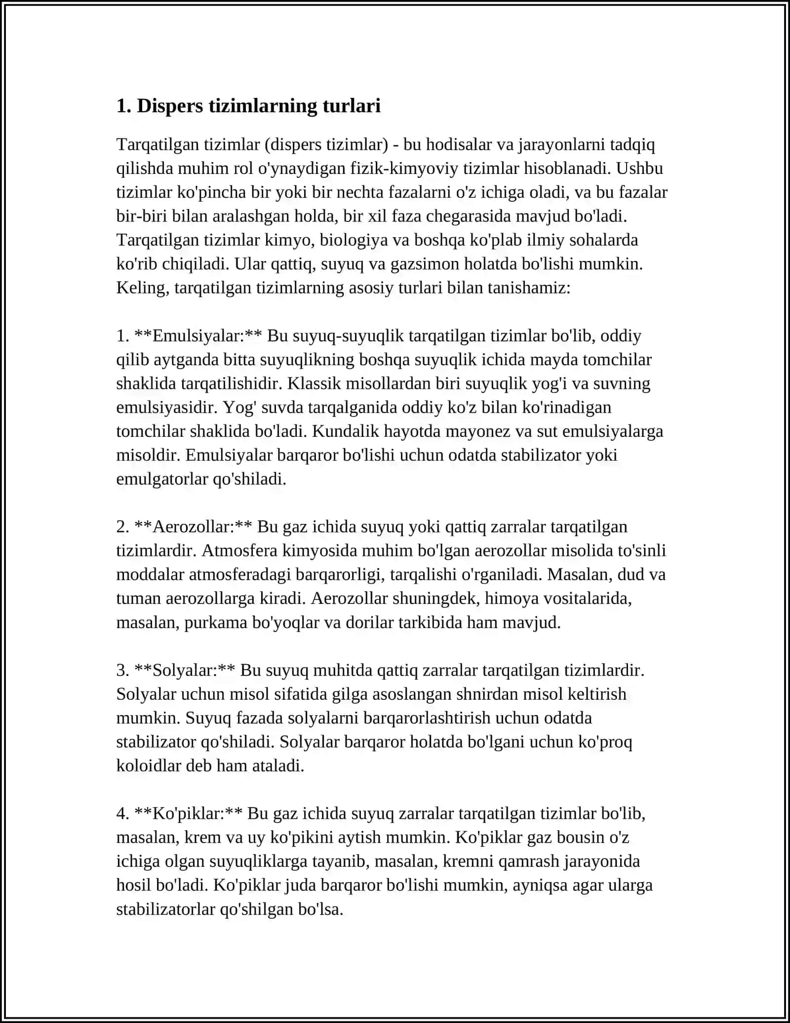 DISPERS SISTEMALARNING FIZIK KIMYOSI 3