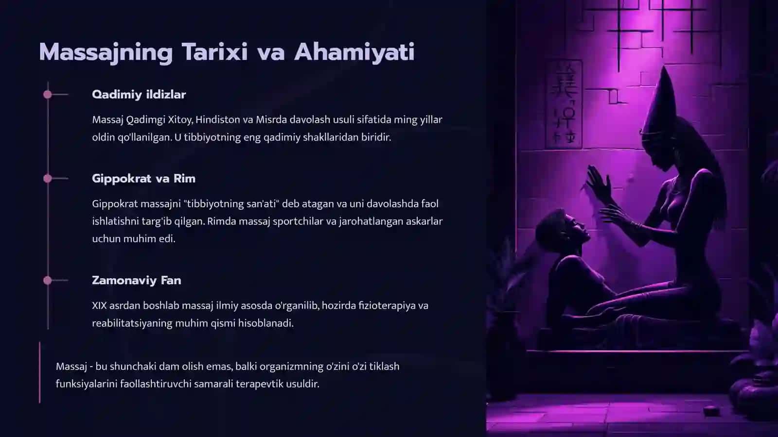 Davolovchi Massaj: Turlari va Qo'llash Usullari 3