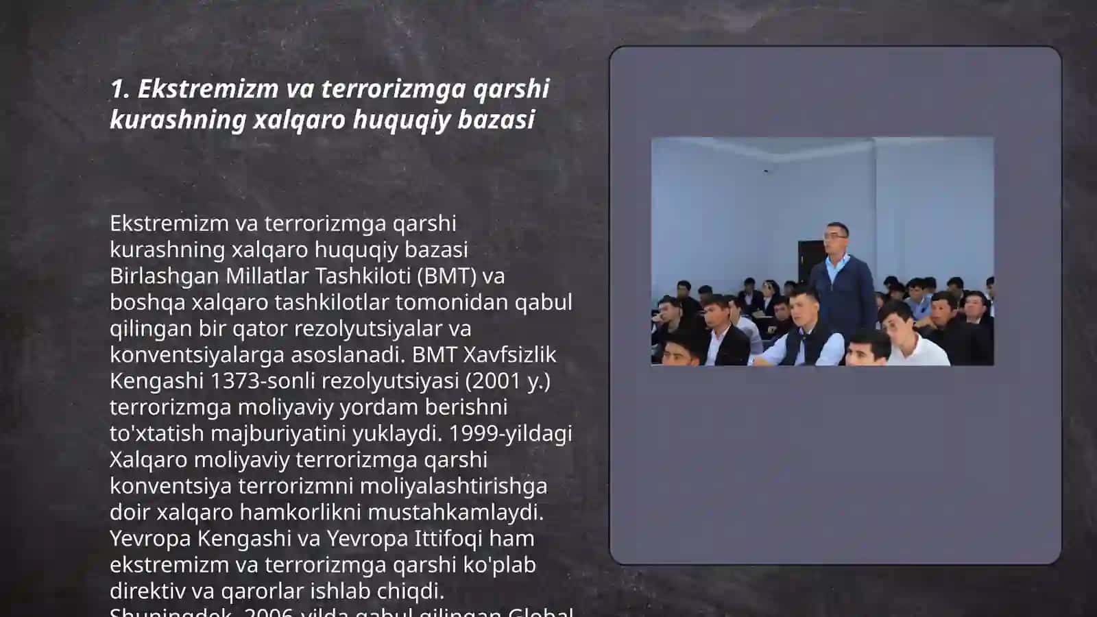 Ekstremizm va terrorizmga qarshi kurash tajribasi 3