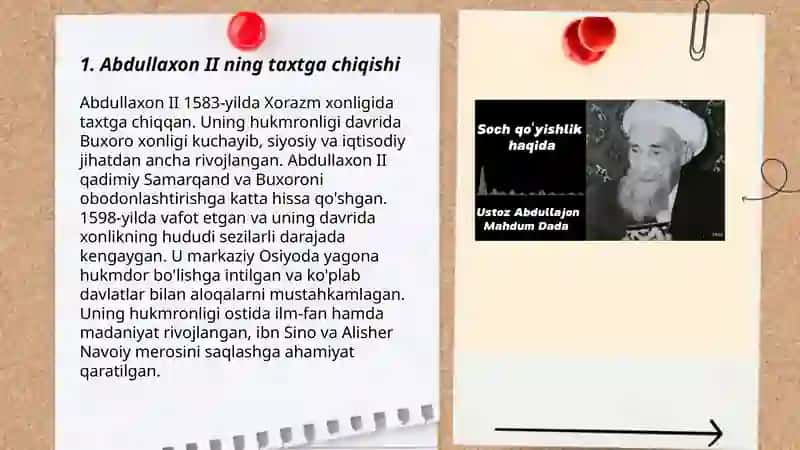 Abdullaxon 2 va uning davlat boshqaruvidagi faoliyati 3