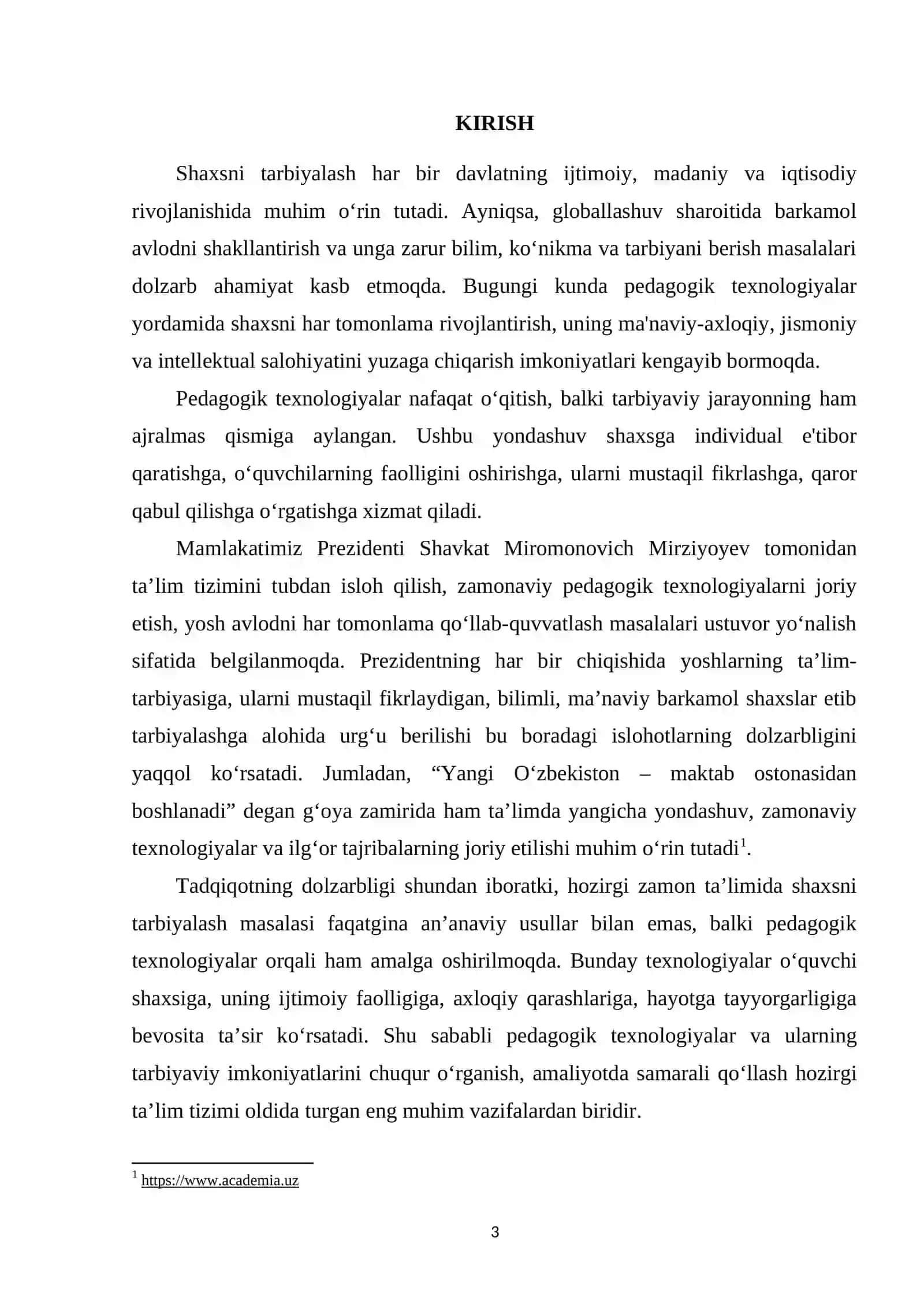 Shaxsni tarbiyalashda pedagogik texnologiyalardan foydalanish 3