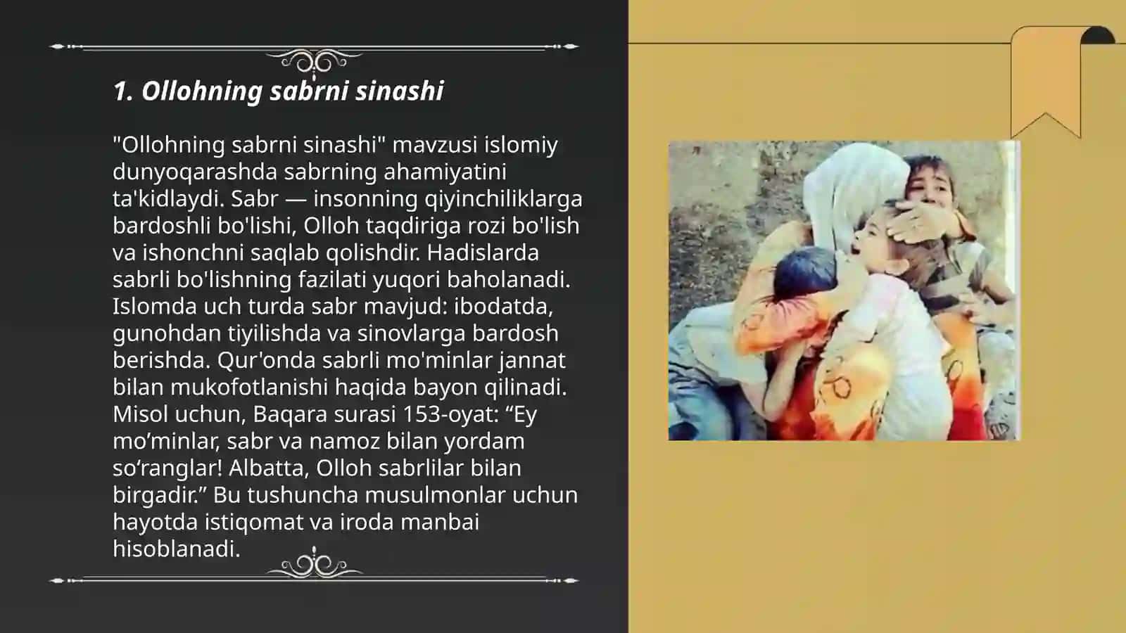 Sabrning O'rtacha qiymati 3