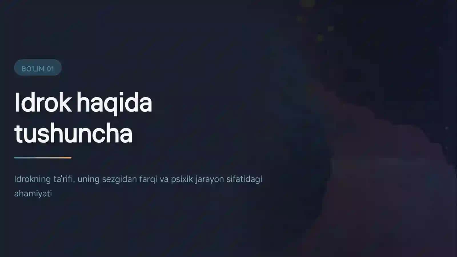"Idrok va uning xususiyatlari" mavzusida taqdimot 3