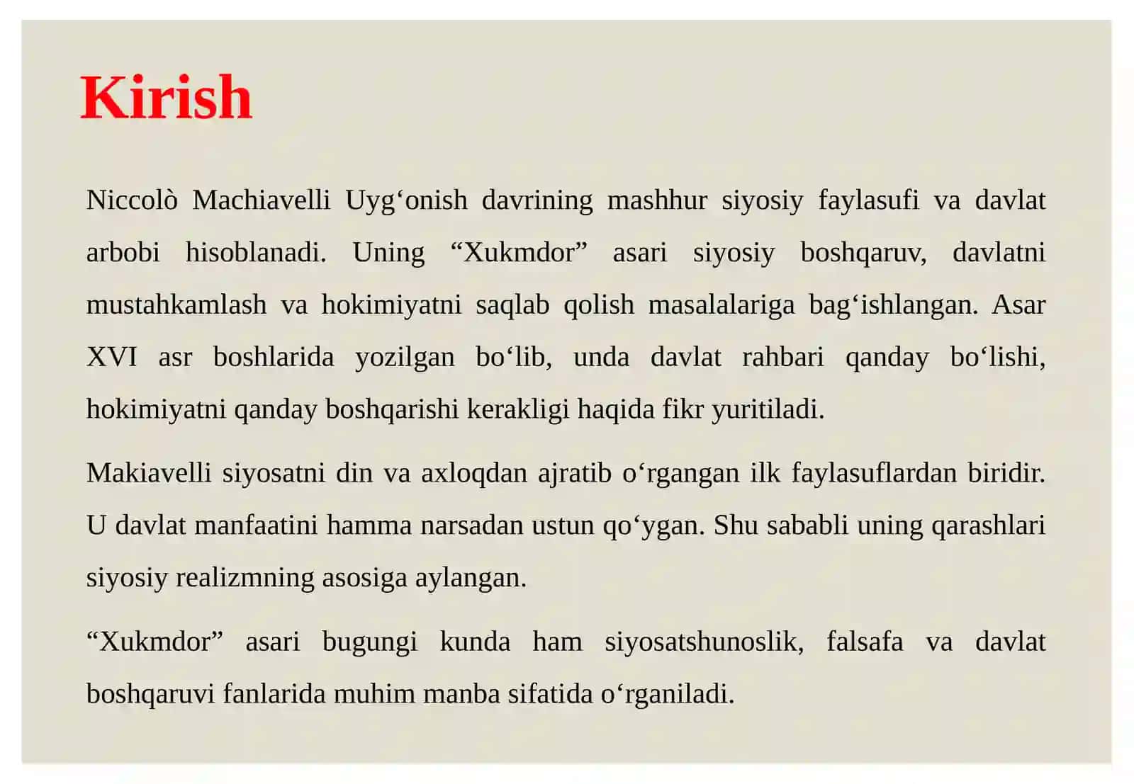 Makiavellining“Xukmdor”asari 3