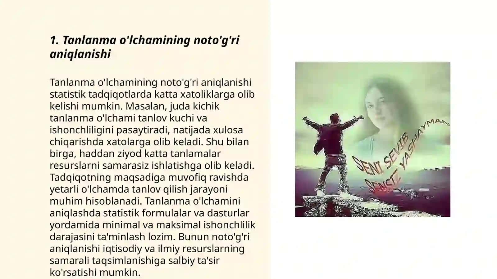 Tanlanma kuzatish xatolari va ularni bartaraf etish yo'llari 3