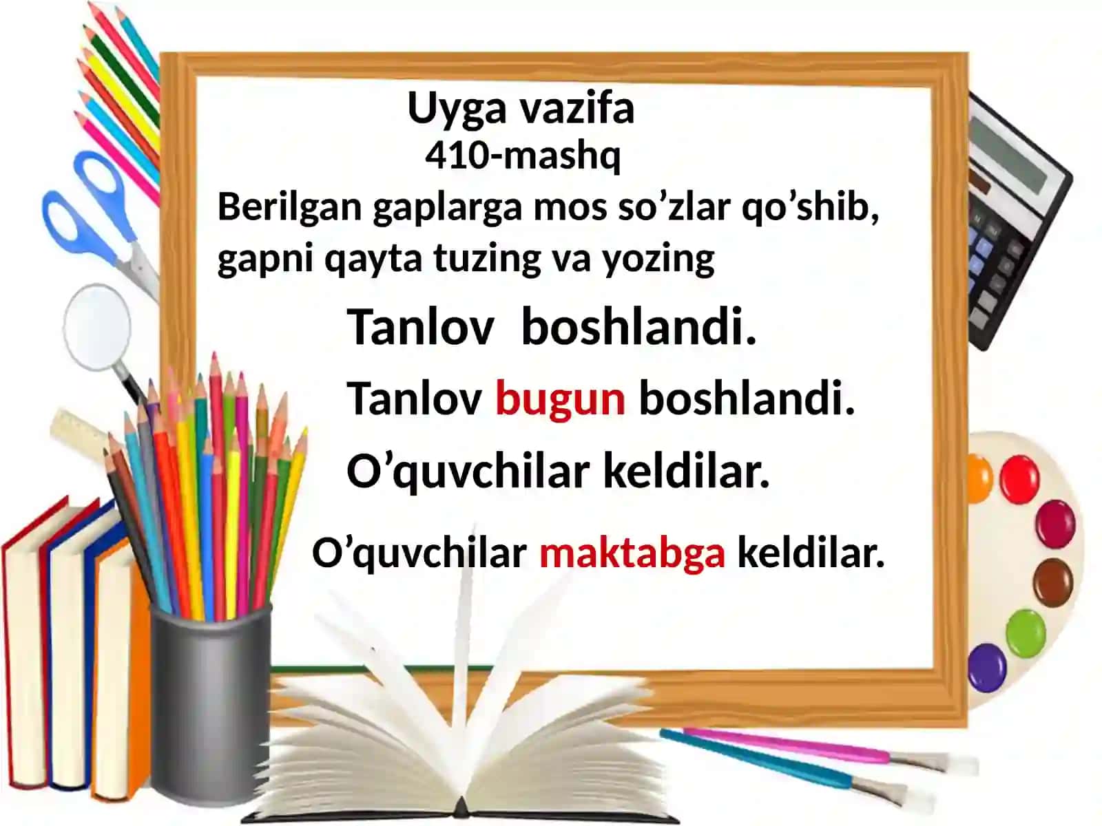 3-sinf Ona tili So'z turkumlari haqida ma'lumot dars ishlanma 3