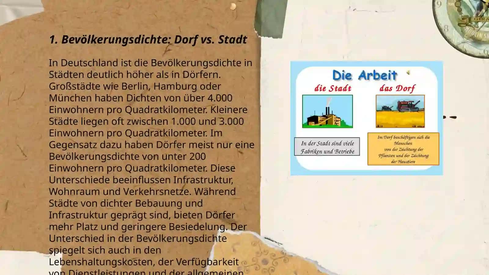 Das Leben in einem Dorf und einer Stadt. Wo ist es besser? 3