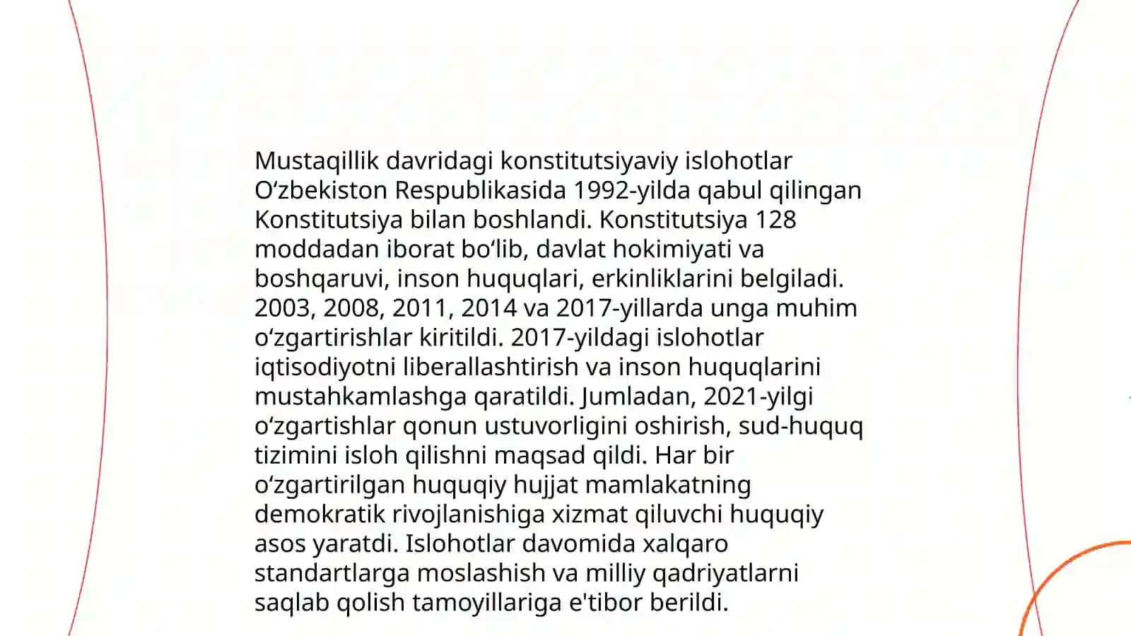 Mustaqillik yillarda davlat boshqaruv tizimida amalga oshirilgan islohotlar 3