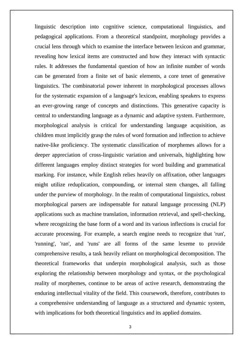 Morphological structure of the word: types and classes of morphemes 3