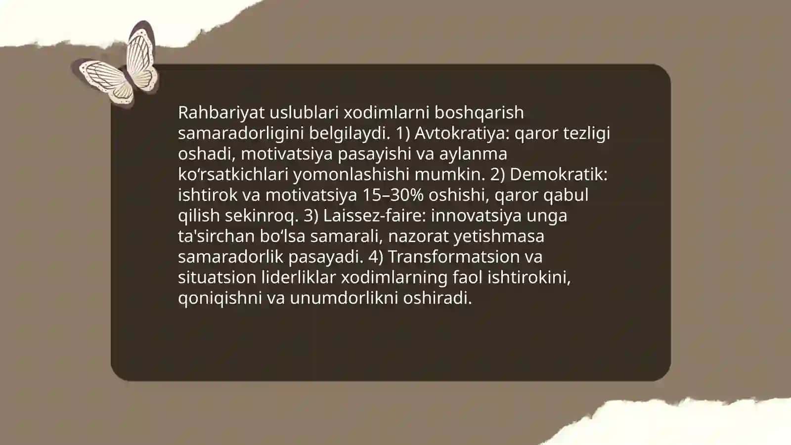 Xodimlarni boshqarish samaradorligi 3