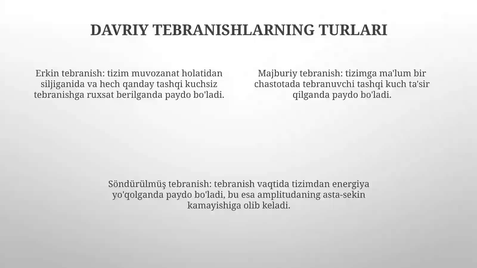 Davriy Tebranishlar va Ularning Sabablari 3