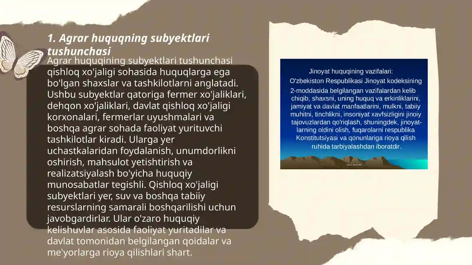 Agrar huquq subyektlari va obyektlari 3