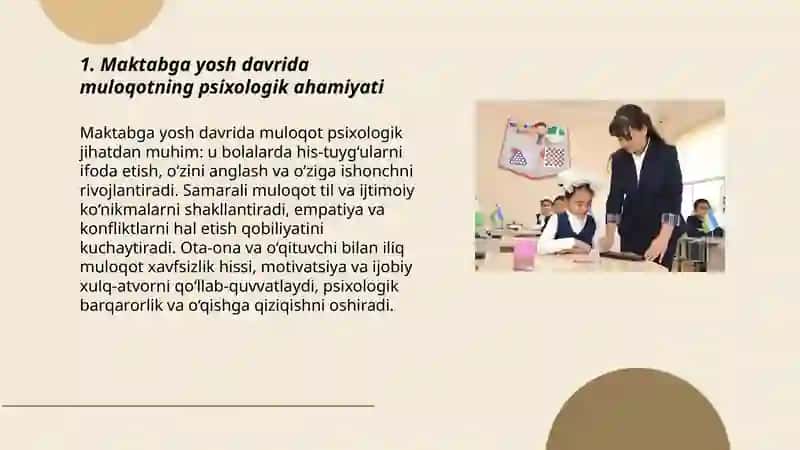 Maktabga yosh davrida muloqotning oʻrni 3