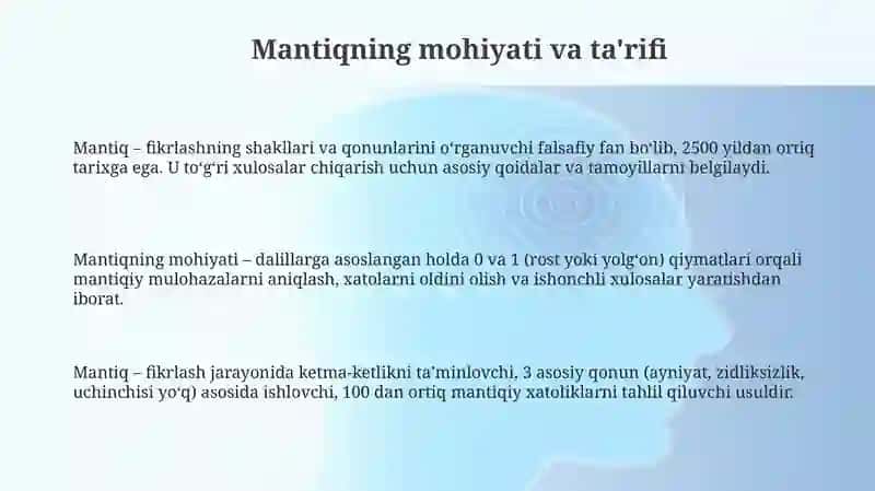 Mantiqning mohiyati va asosiy tushunchalari 3